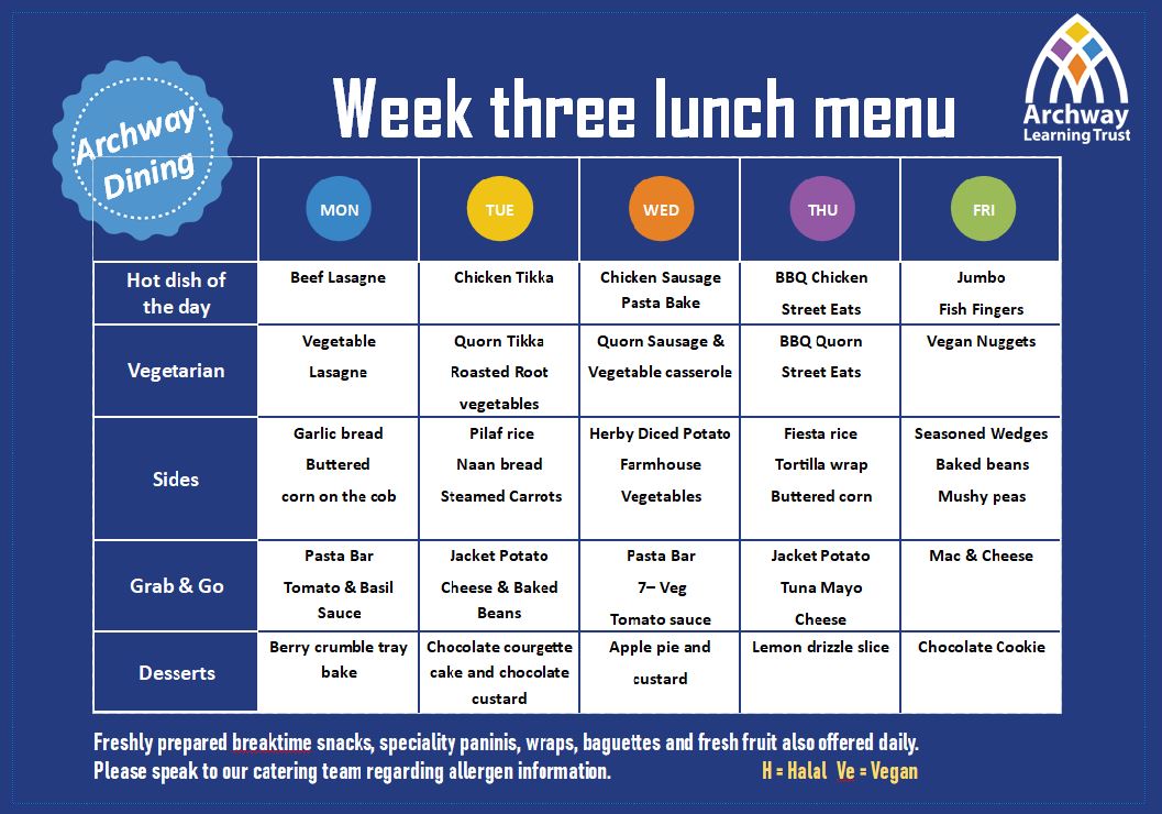 Week 3 Menu